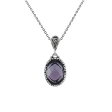 Amethyst Gemstone Pendant Necklace with 925 Sterling Silver Chain #1