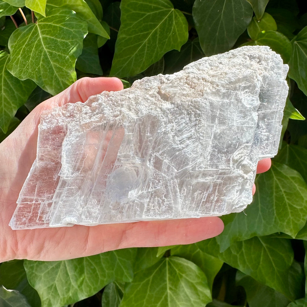 selenite, selenite raw, glitter mountain selenite, mindful mystic crystals