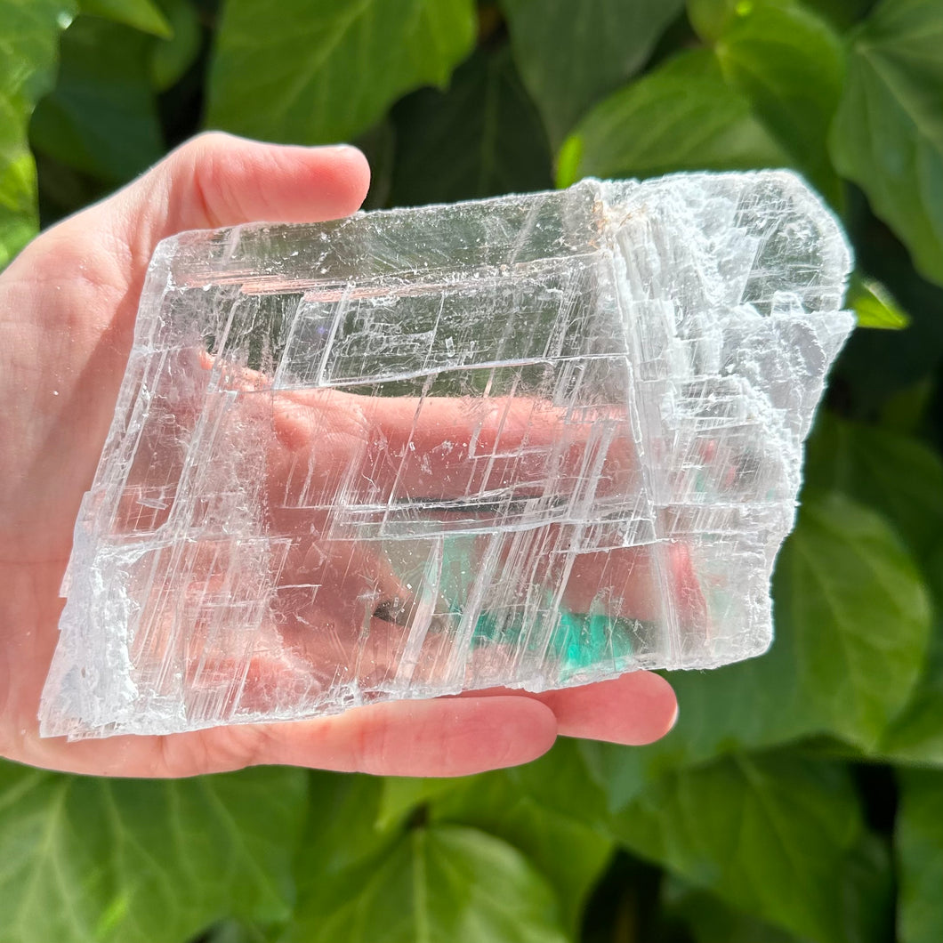 selenite, selenite raw, glitter mountain selenite, mindful mystic crystals