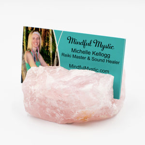 crystal store, online crystal store, healing stones, mindful mystic crystals, mindful mystic store, mindful mystic shop, rose quartz, rose quartz business card holder, business cardholder