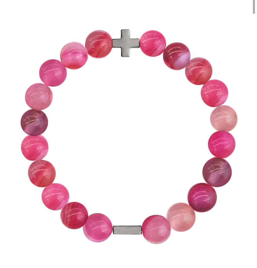 Pink Agate Bracelet