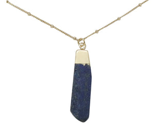 Lapis Lazuli & Gold Pendant Necklace
